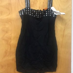 Bloomingdales WYNTON Black Studded Dress, NWT